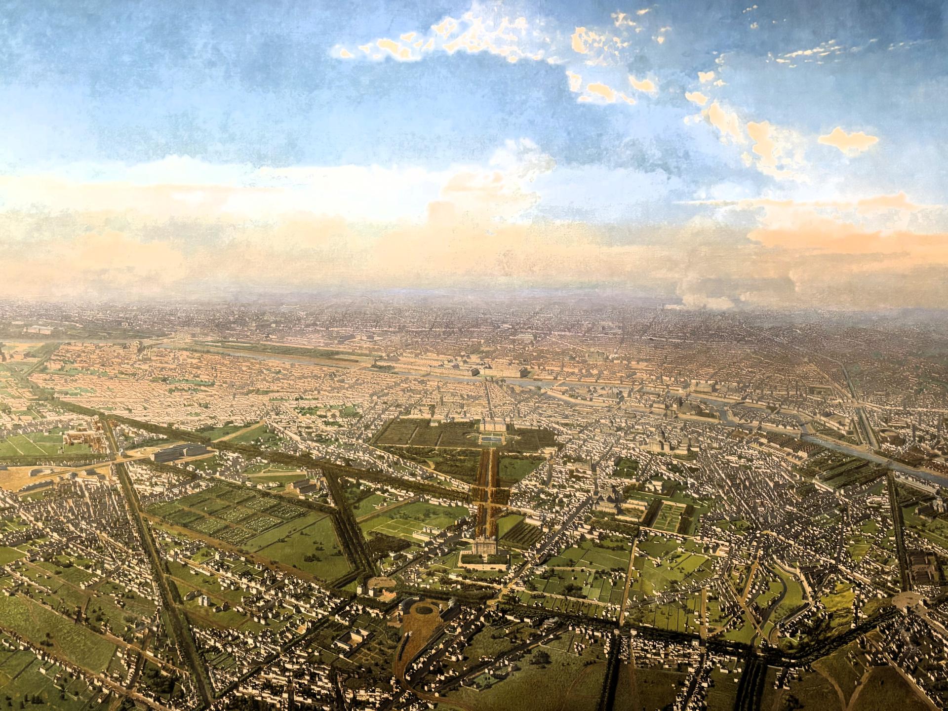 Vue générale de Paris, prise de l'observatoire en ballon